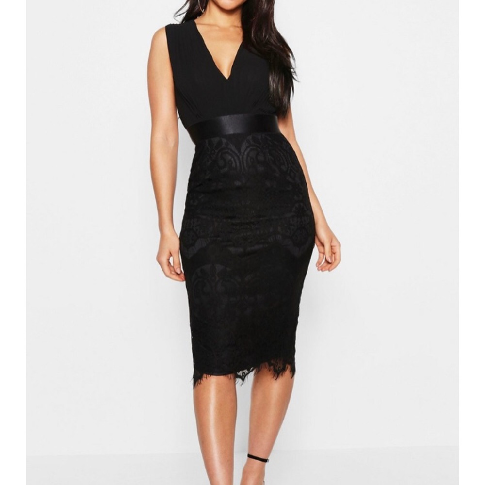 Black lace dress